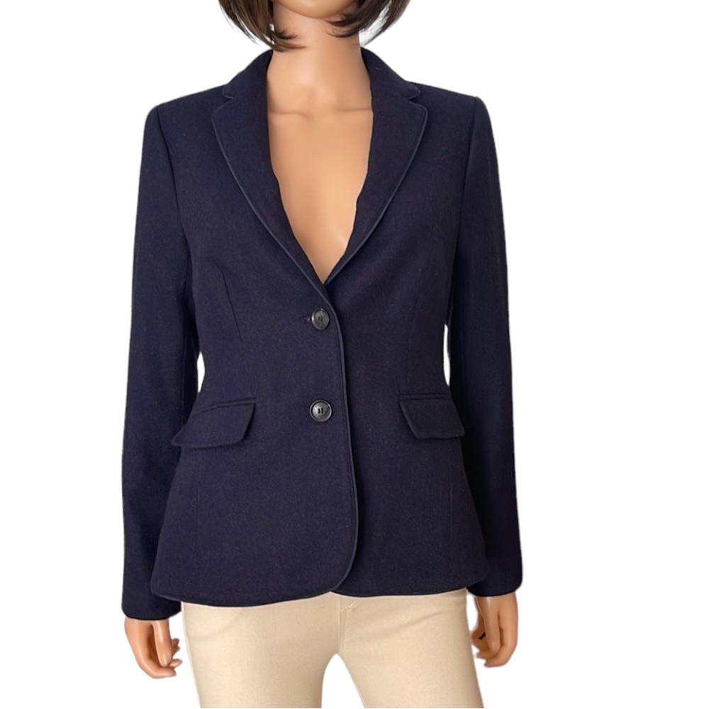 NWT Talbots blue wool blended Aberdeen blazer